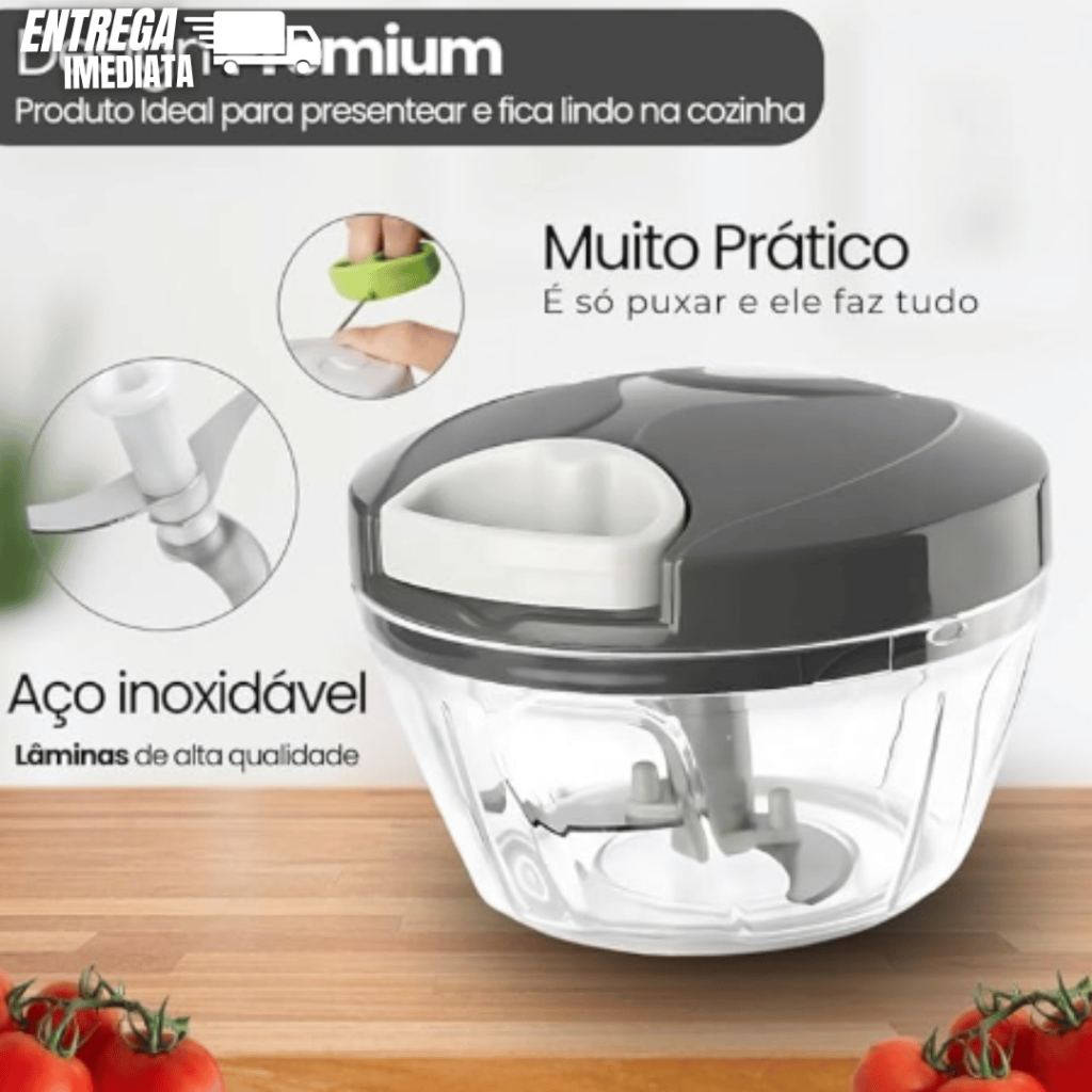 Jogo Processador Processadores 3 Laminas De Alimentos 500ml Manual Multiuso