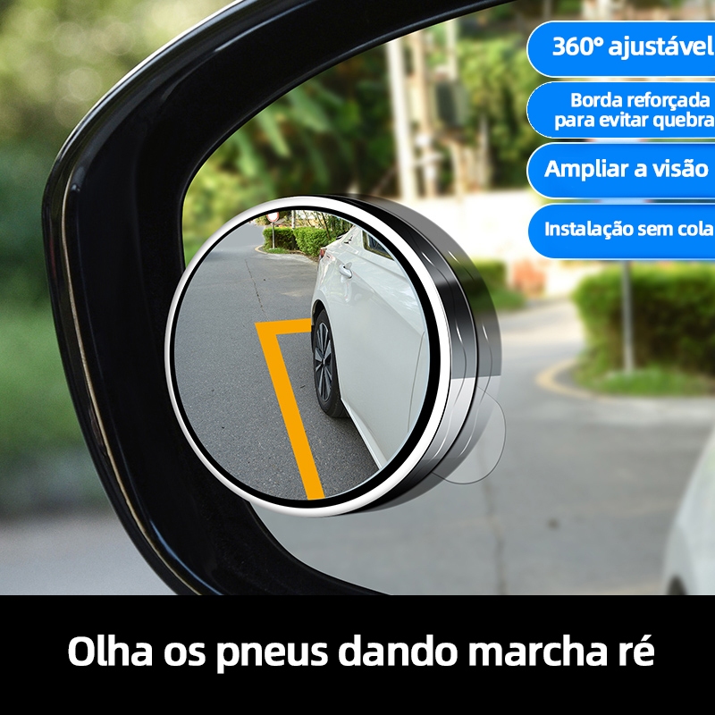 2 pçs espelho retrovisor do carro infinito pequeno espelho redondo 360 graus invertendo espelho de ponto cego11