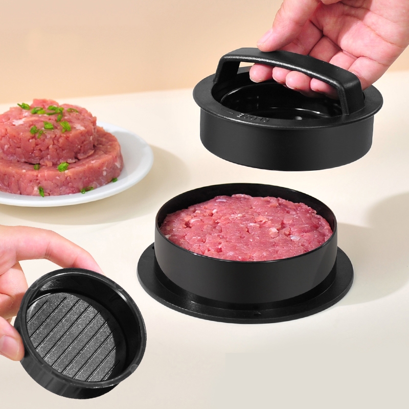 Molde para Hambúrguer Forma 5 peças Base Removível Grande e Pequena