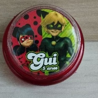 Kit 5  Io-iô Lembrancinha Personalizado  festa infantil Miraculous Ladybug e Gato em Oferta na Shopee