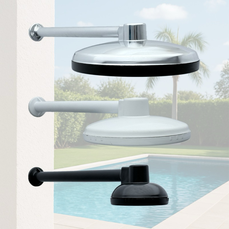 Ducha Cromada Chuveiro Frio Chuveirão Quintal Externo Interno Plástico Cano 30cm Rosca 1/2 em Oferta na Shopee