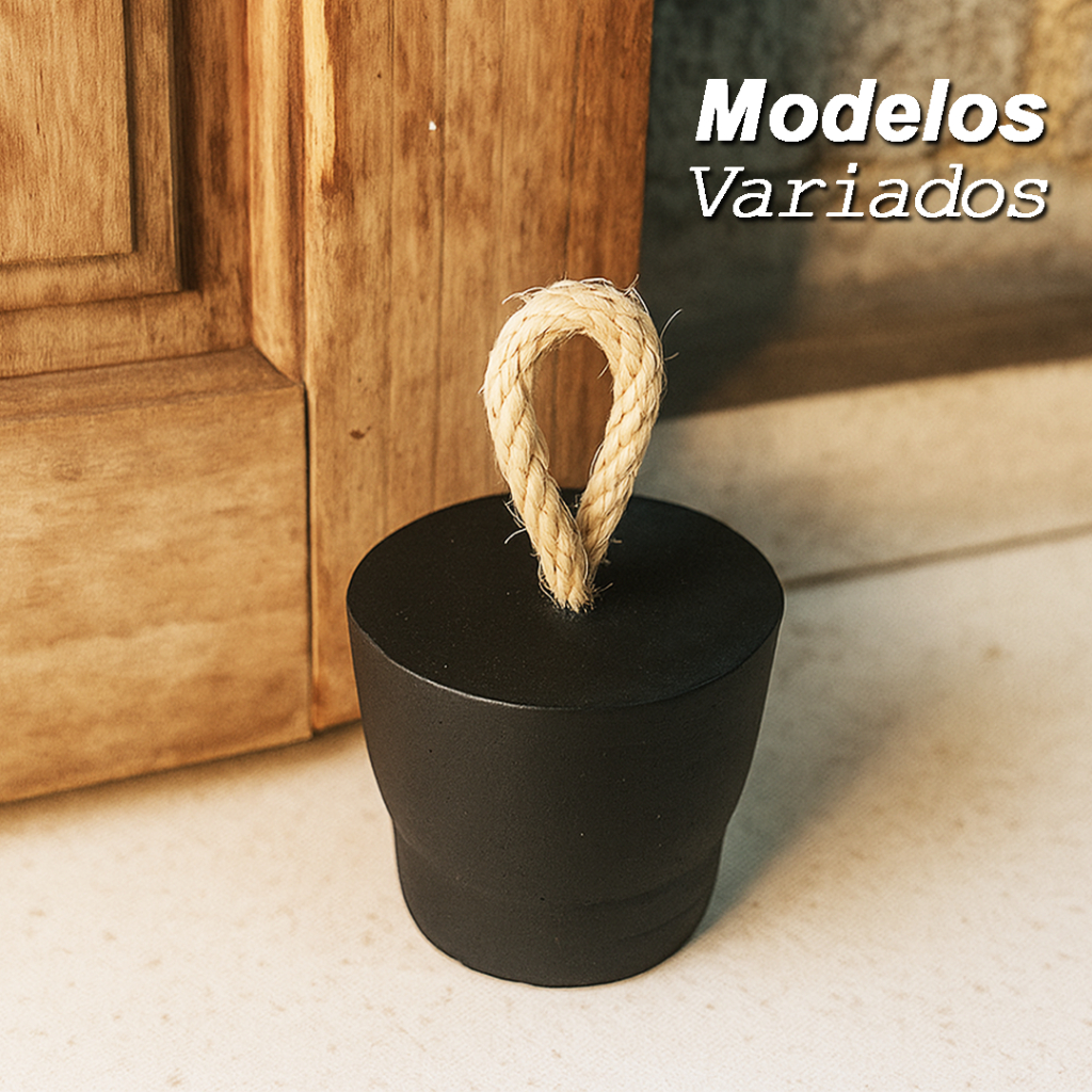 Peso de Porta Decorativo 1,3KG Concreto Com Base Revestida em Carpete Anti Risco em Oferta na Shopee