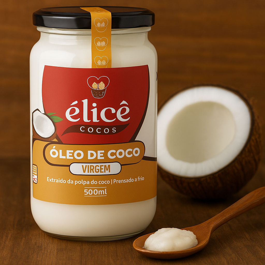 Detalhes do Óleo de Coco 500ml Virgem - Élicê Coco