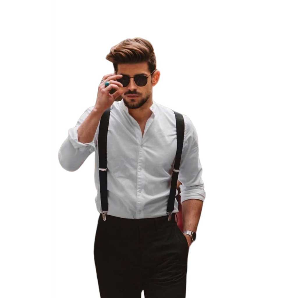 Suspensório Vitoría M&b Largo Plus Size Masculino 3 Pinças