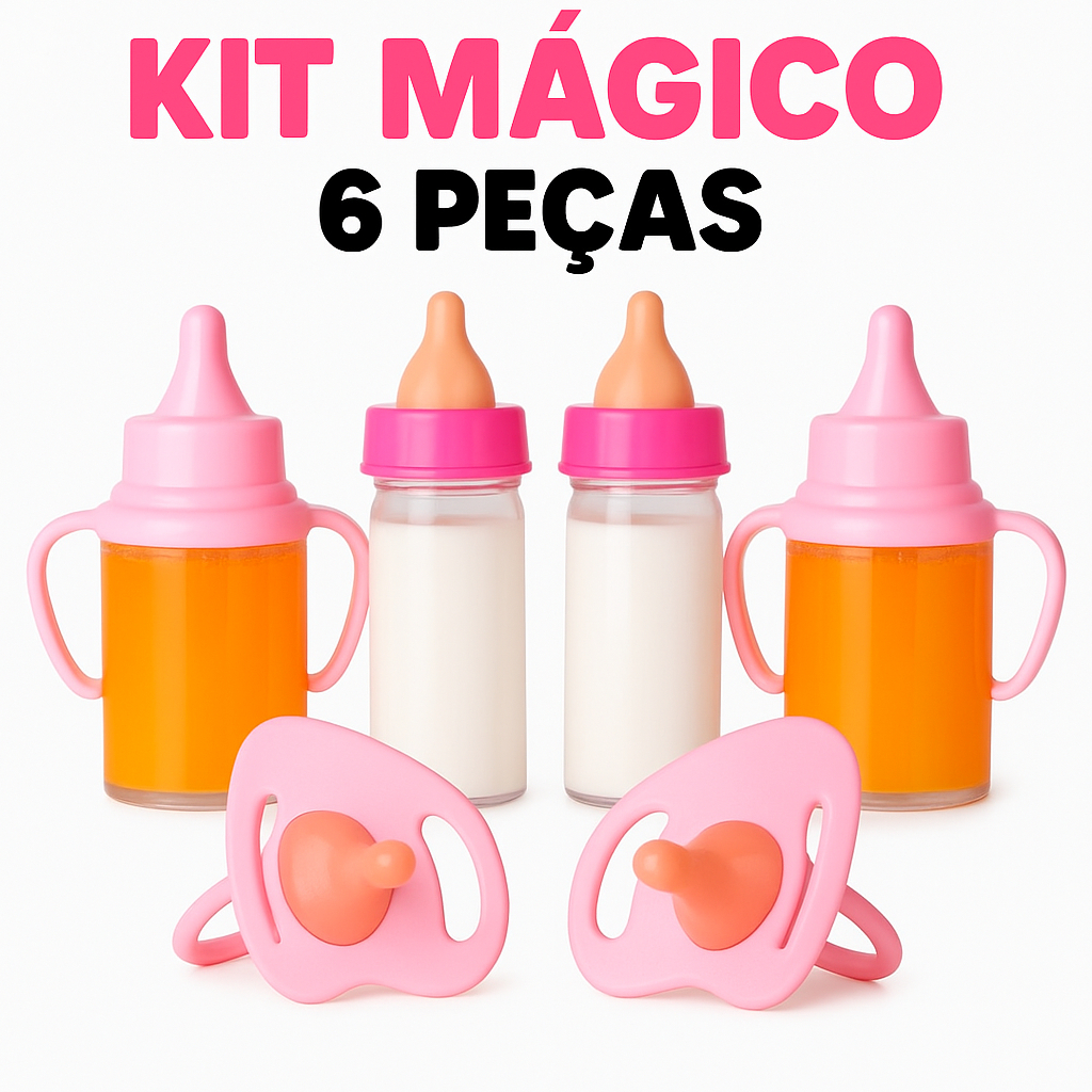 Boneca com Chupetas e Mamadeira | BuscaProdutos