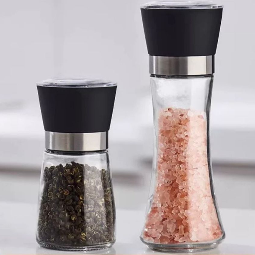 Moedor De Sal E Temperos Especiarias Pimenta Sal Em Vidro Premium em Oferta na Shopee