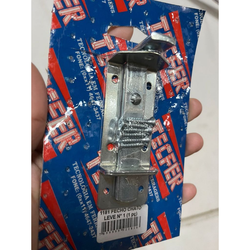Fecho Trinco Chato Ferrolho Porta Cadeado para Porta e Portões