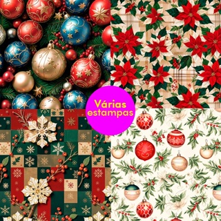 Tecido Tricoline Digital 100% Algodão Natalino  (50cm x 1,50m) Natal Tricolandia 2025! em Oferta na Shopee