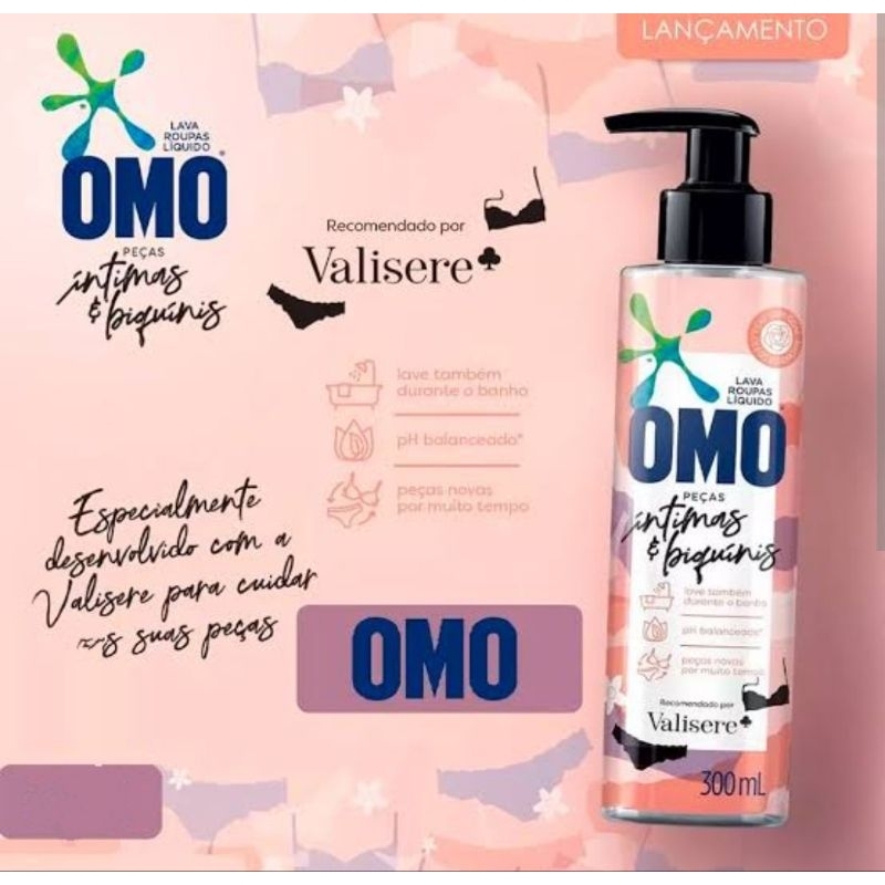 Lava Roupas Líquido OMO Peças Íntimas & Biquínis Lavar dentro do banheiro em Oferta na Shopee