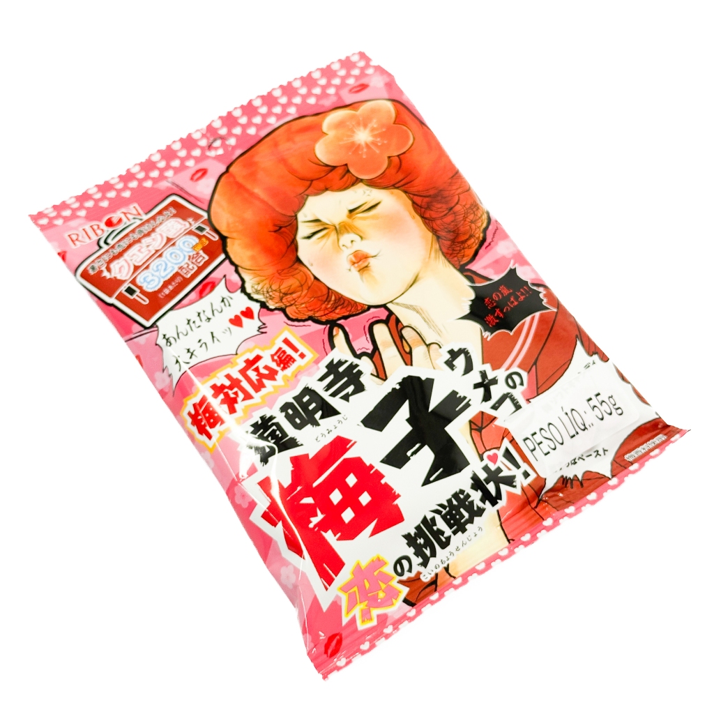Bala Japonesa Ultra Azeda Umeboshi – Ameixa Japonesa 55g Ribon Balinha Importada Oriental