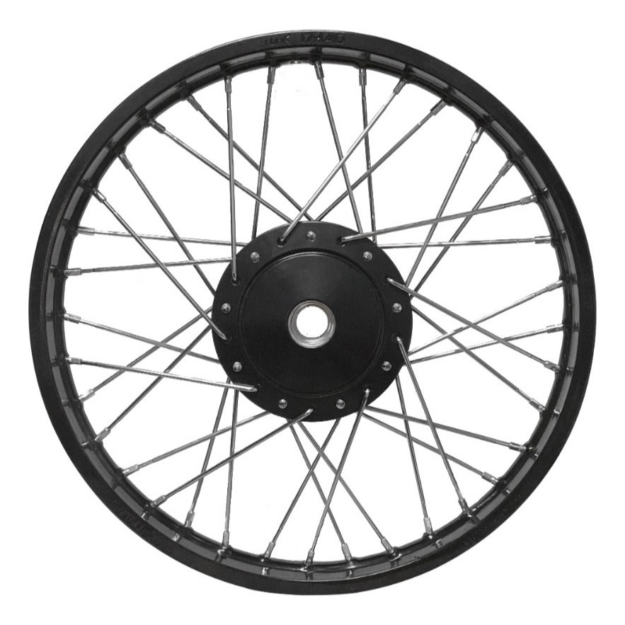 Par Roda Jante Pop 100/110i Montada Ferro Preto 4mm