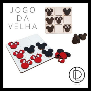 Kit 10 Tabuleiros Mickey Minnie Jogo da Velha 10cm / Tabuleiro em MDF para Lembrancinhas de Festa em Oferta na Shopee