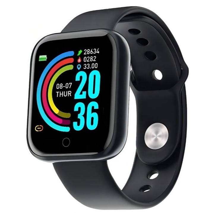 Relógio Smartwatch D20 Digital Inteligente P/ Homem Mulher Cor da caixa Preto Cor da pulseira Preto Cor do bisel Preto