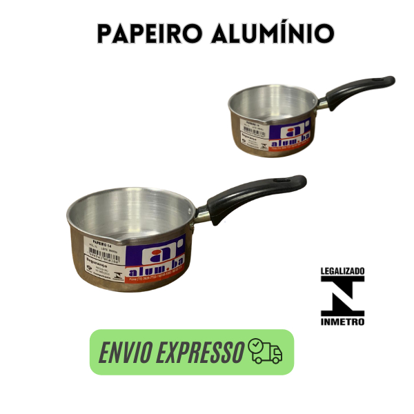papeiro de alumínio, panela de alumínio - papeiro com bico panela individual