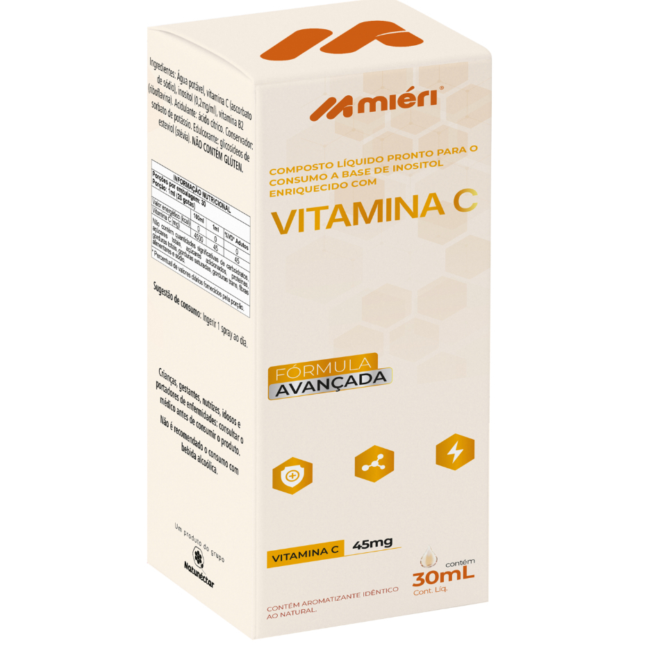 Vitamina C em Gotas 30ml - Mieri - Formula Avançada Para Imunidade