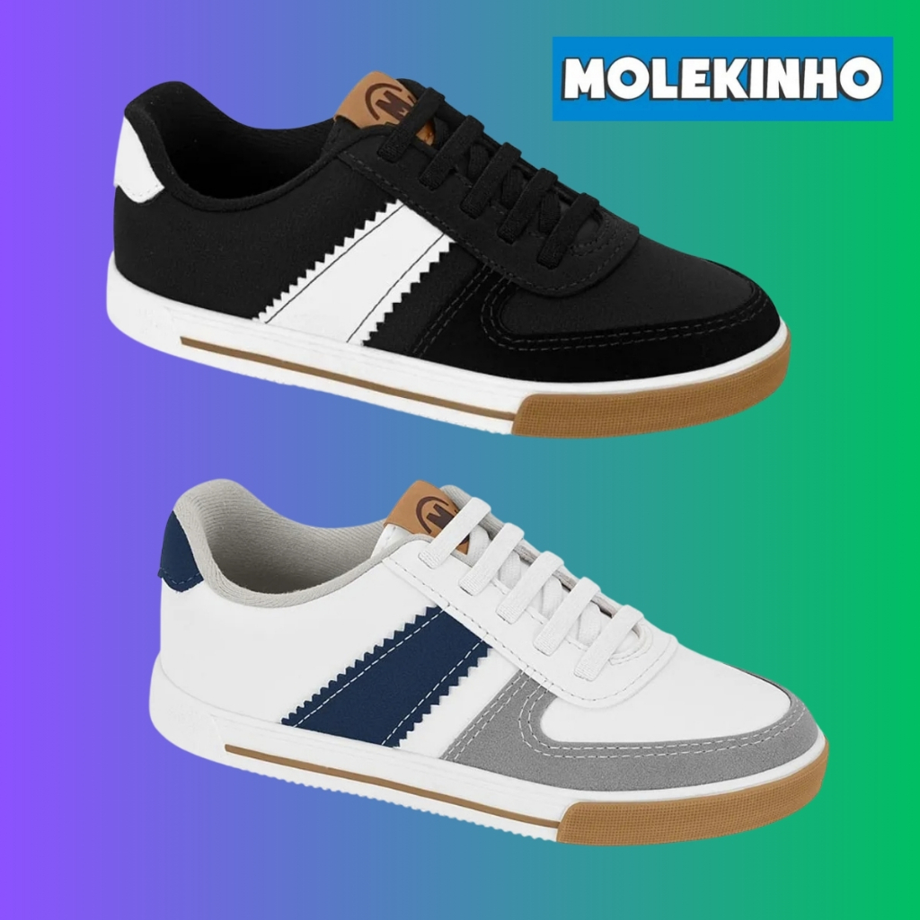 Sapatenis Infantil Molekinho Calce Facil Casual Para Meninos | Lançamento! | Original Molekinho!