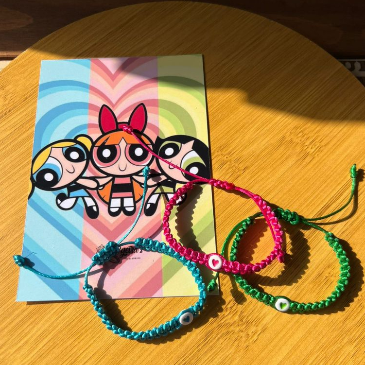 Kit Pulseiras da Amizade Meninas Super Poderosas | trio amigos amizade - com imagem