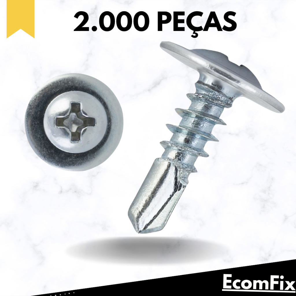 Parafuso Auto Brocante Flangeado Phillips 4,2x13 - 2000 Peças em Oferta na Shopee