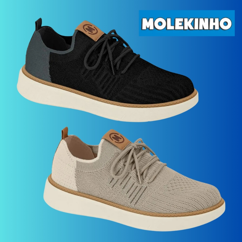 Sapatenis Casual Knit Infantil Meninos Molekinho Conforto | Lançamento! | Porduto Original Molekinho em Oferta na Shopee