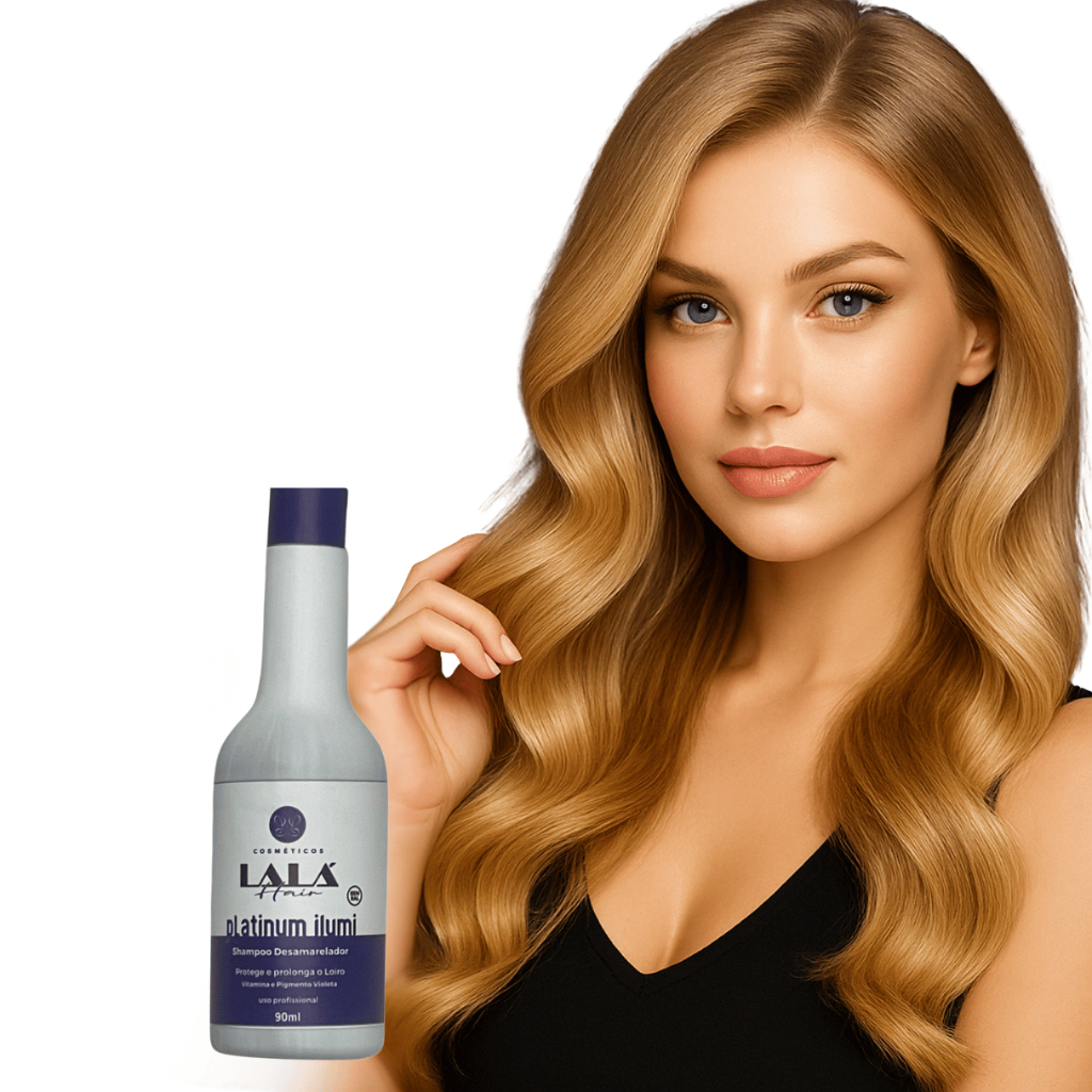 Shampoo Platinum Ilumi Matizador Desamarelador Rápido Cabelos Loiros, Grisalhos, Descoloridos 90ml