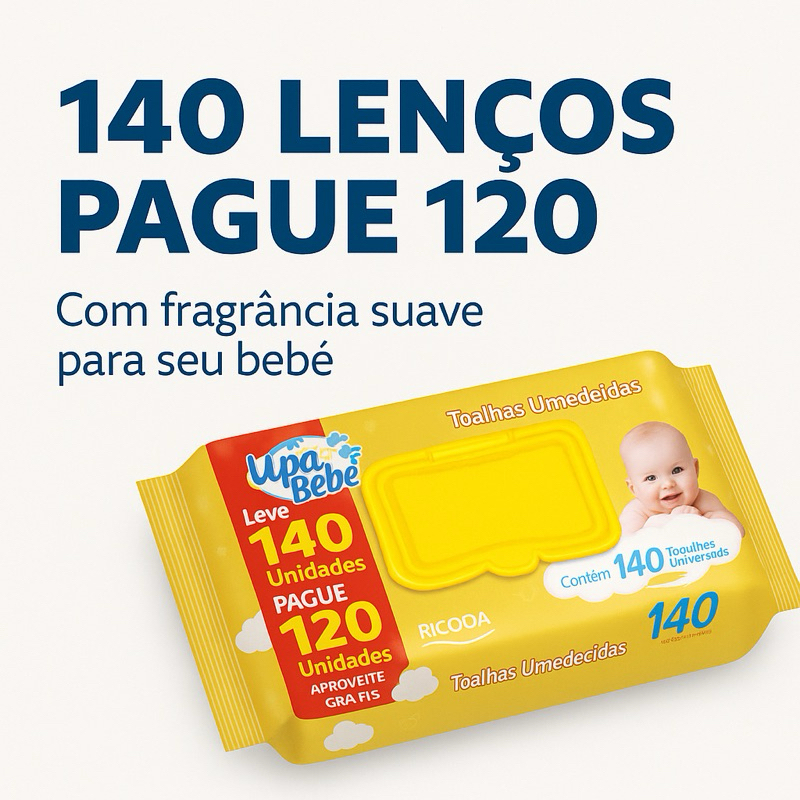 Toalha Umedecida UPA Bebê