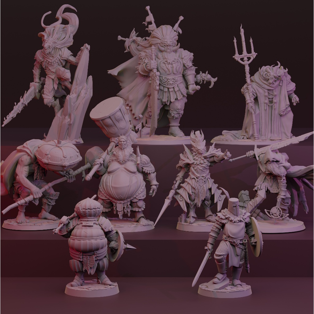 KIT Miniaturas Dark Souls/Elden Ring- Impressão 3D em Resina