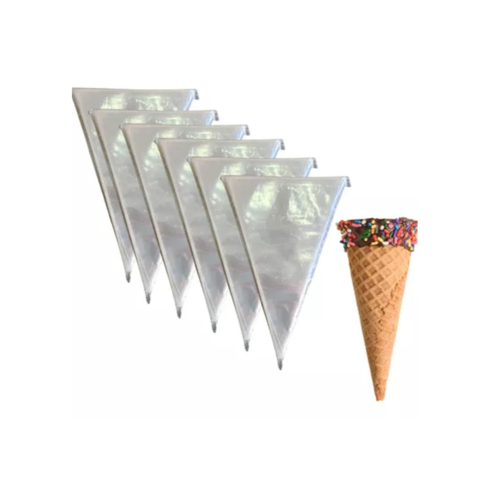 Embalagem Saco Transparente Para Cone Confeitos C/50 Alfa Festas em Oferta na Shopee