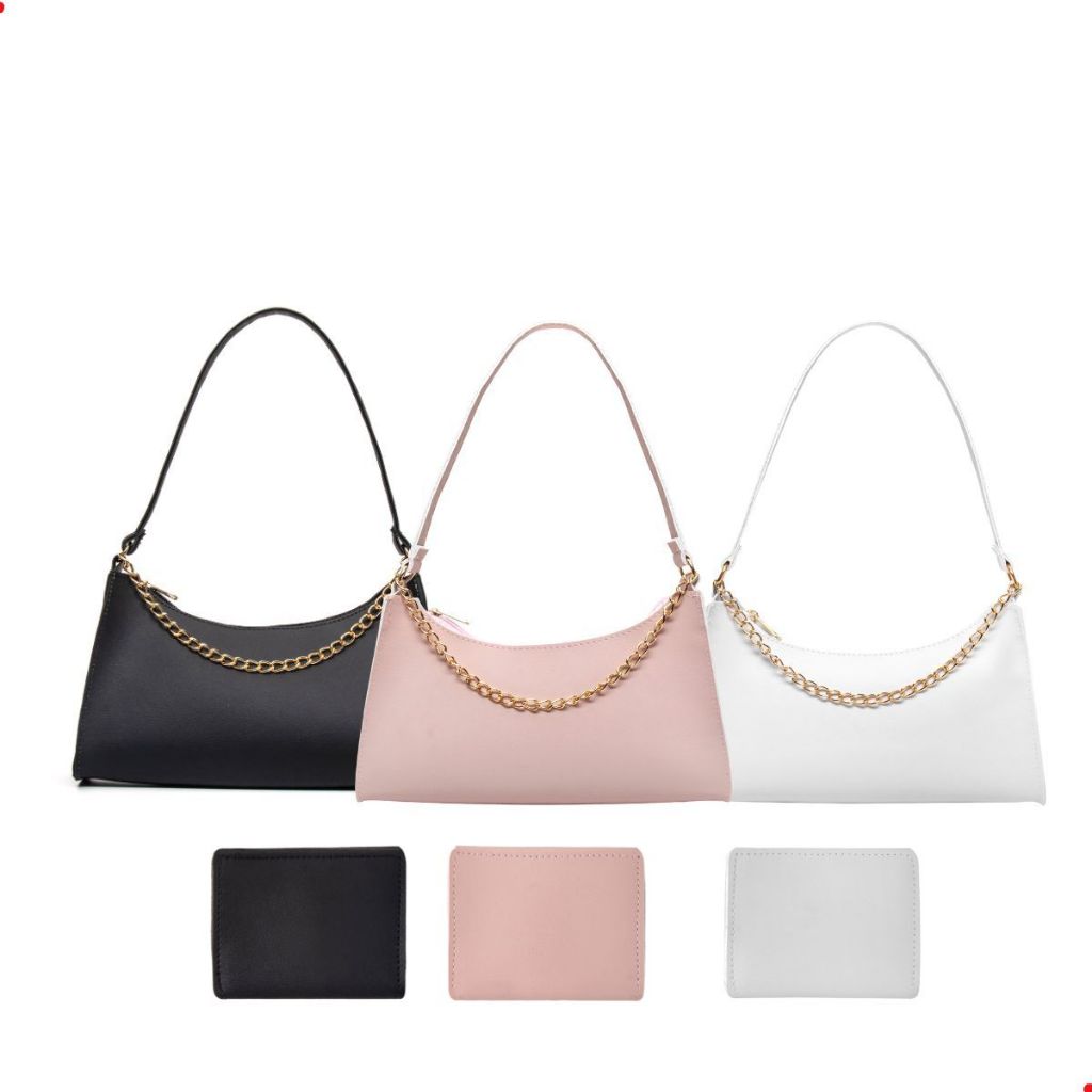 KIT 3 BOLSAS BAGUETE FEMININA + 3 CARTEIRAS PARA CARTÃO DE OMBRO E DE MÃO