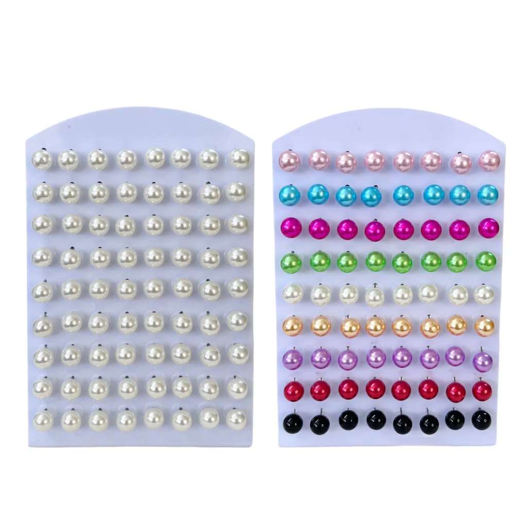 KIT Cartelao de Brincos de Perola Cartela com 36 pars de Brincos em Oferta na Shopee