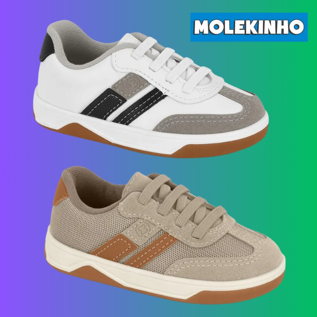 Tenis Infantil Molekinho Conforto Casual Calce Facil Elastico | Lançamento! | Original Molekinho!