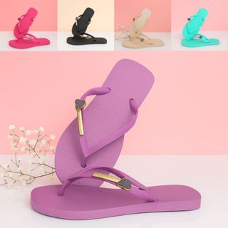 Chinelo Feminino Confortável Com Pedrinha Pingente – Chinelo De Dedo Elegante Luxo Envio Full em Oferta na Shopee