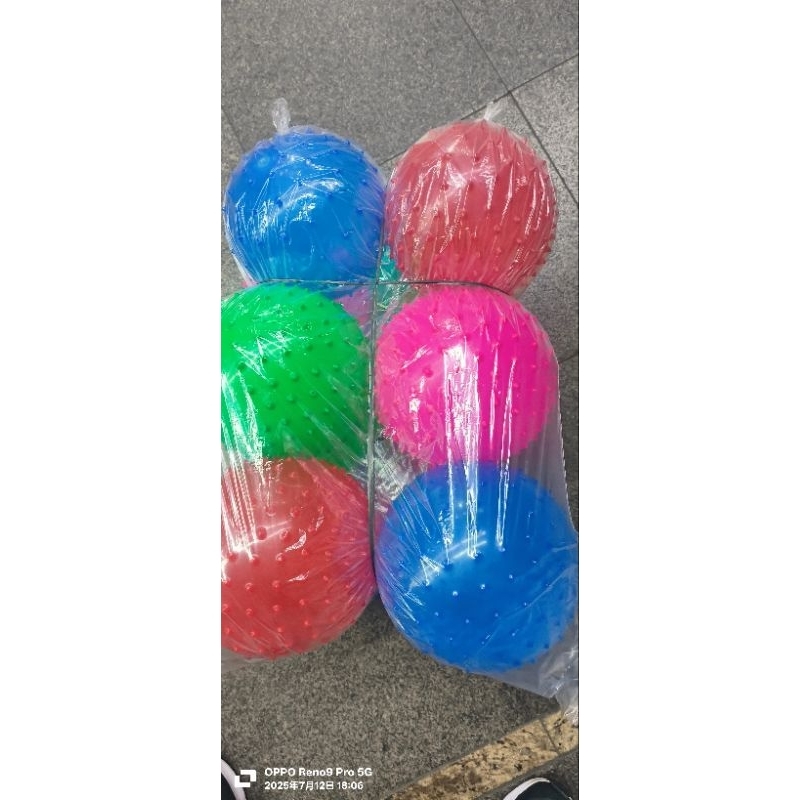 Kit com 6 /10 /20 Bola De Plastico De Massagem 18 CM Infl vel Brinquedo Infantil Vinil Pilates Fisioterapia