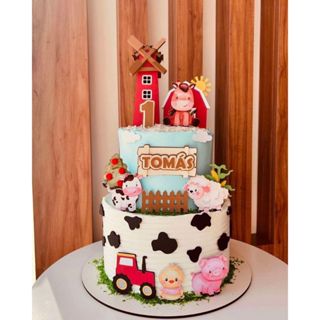 Topo de bolo Fazendinha em Oferta na Shopee