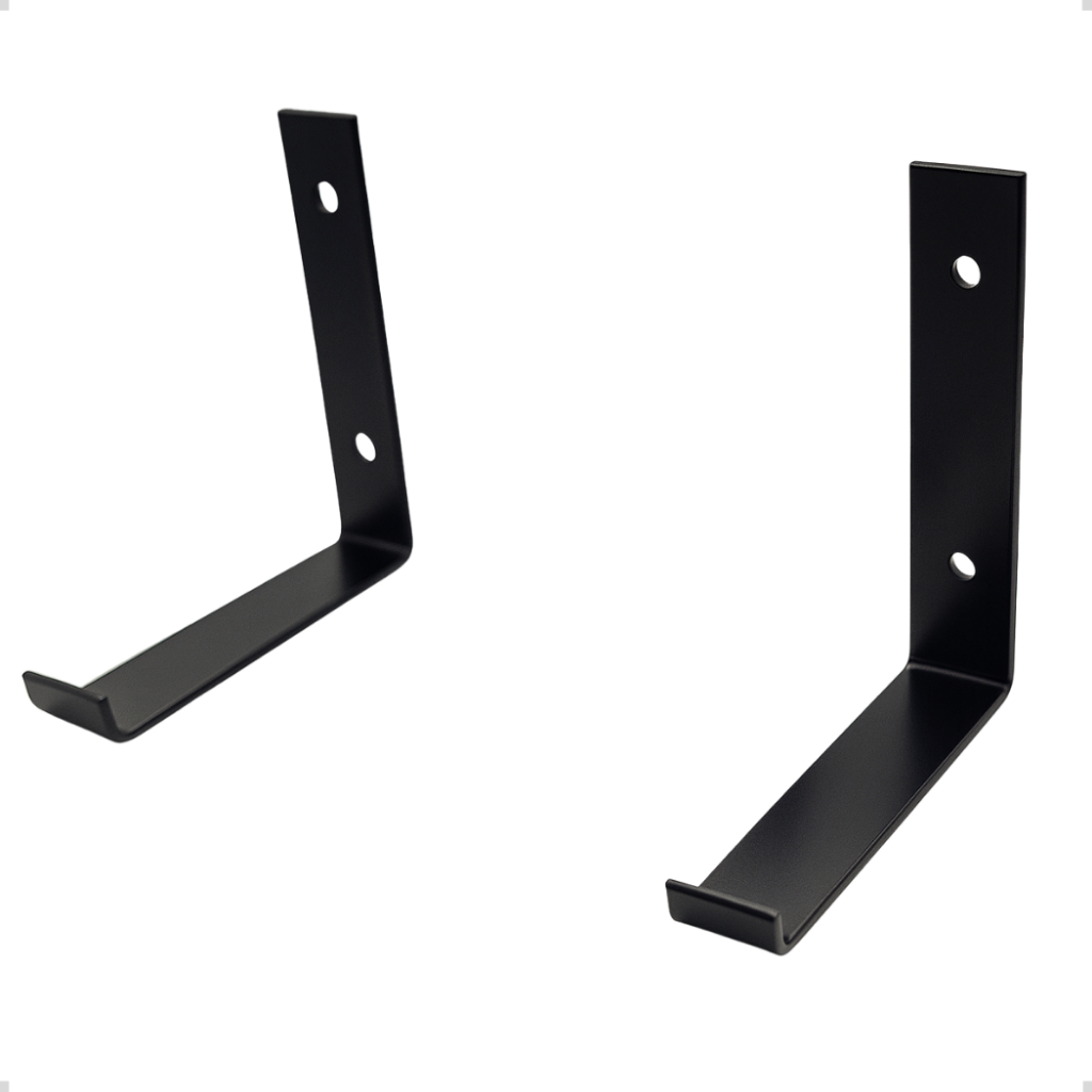 2 Suporte Parede Para Escada Bicicleta 10 cm Estilo Industrial Reforçado com Bucha e Parafuso