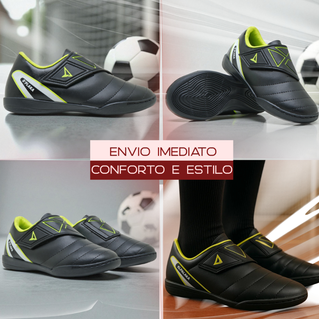 Chuteira Infantil Futsal Quadra Velcro Lançamento