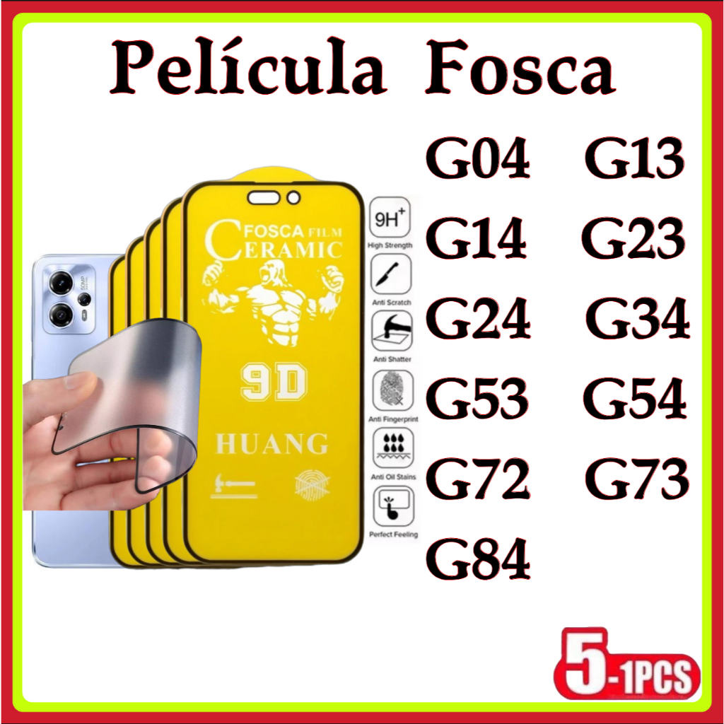 Película Fosca Cerâmica Flexível 9D Hidrogel MOTO G04 G13 G14 G23 G24 G34 G53 G54 G72 G73 G84