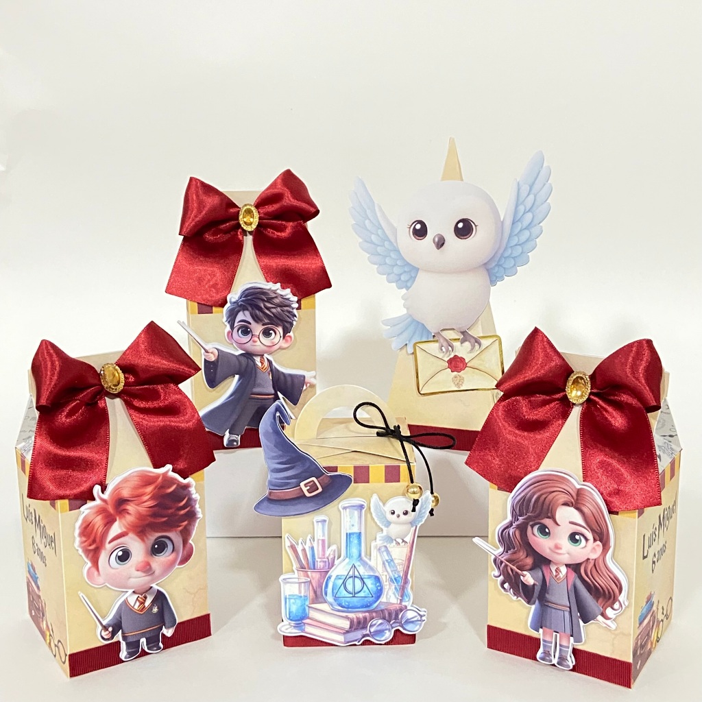 Kit Festa Harry Potter Personalizado / Lembrancinhas / Festa / Aniversário / Caixinhas Milk Pirâmide