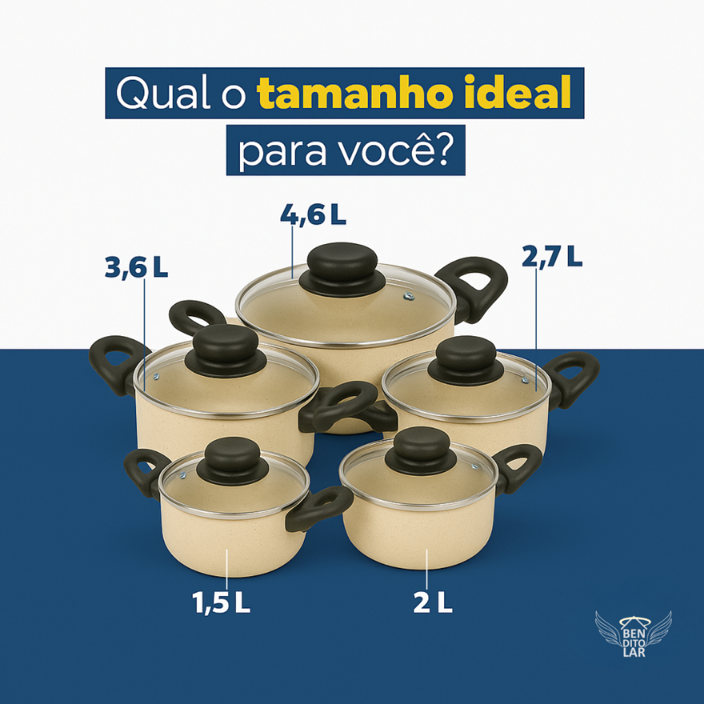 Caçarola Antiaderente com Tampa, branco marmorizado, 5 camadas, várias medidas