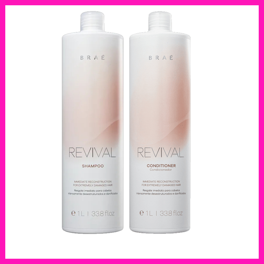 Braé Shampoo e Condicionador Revival Reconstrução Imediata 1L