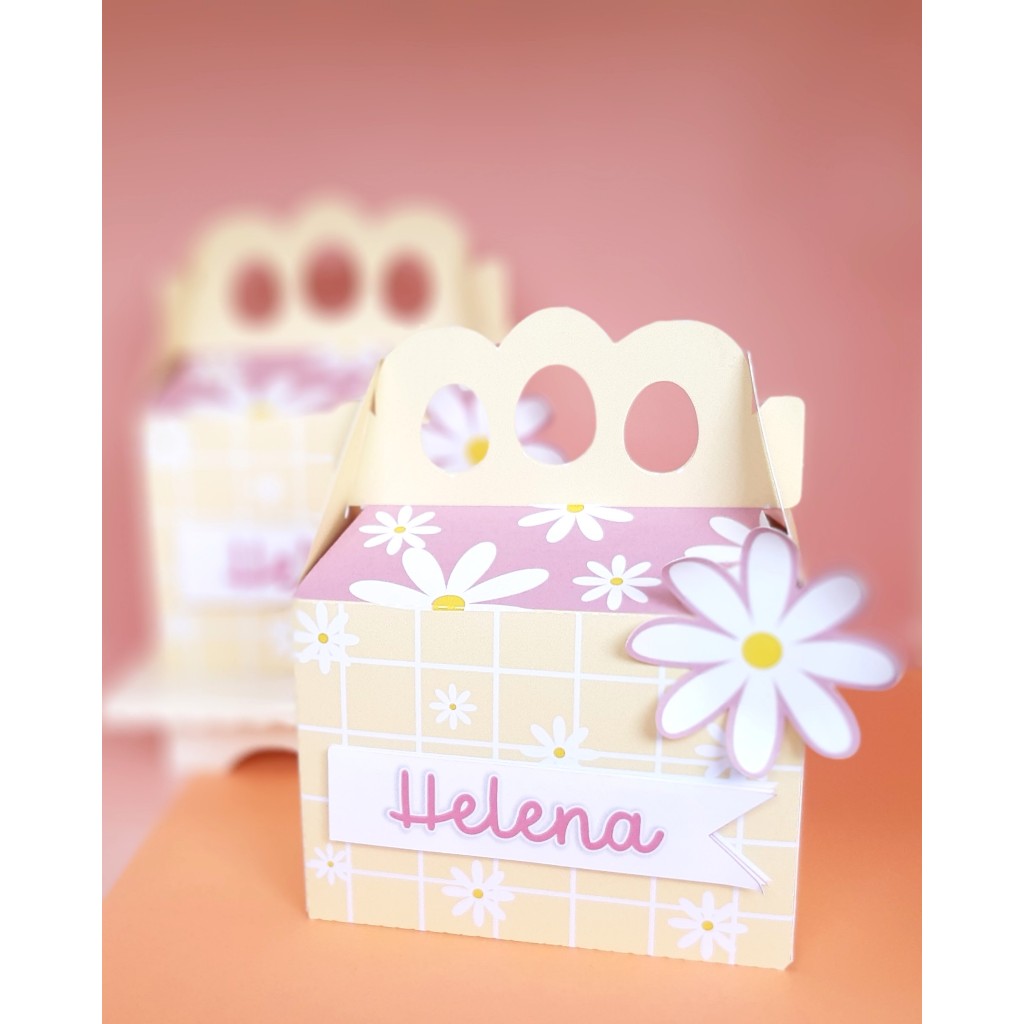Maletinha Personalizada Jardim das Margaridas • Lembrancinha Festa Infantil, Aniversário ou Batizado • Tema Margarida