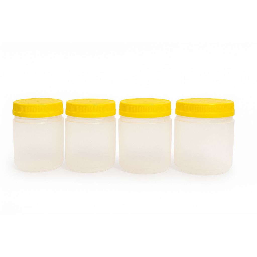 Embalagem para Mel 1kg com Tampa Lacre – Kit Econômico com 96 Potes Plásticos
