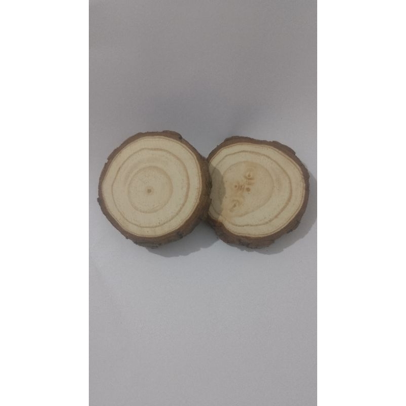 26 bolachas de madeira de 9 a 10cm.
