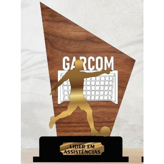 KIT 06-07-08-10 16 Troféus Melhor Goleiro - Artilheiro - Melhor Jogador - Melhor Técnico Acrílico MDF — imagem 2 de 2