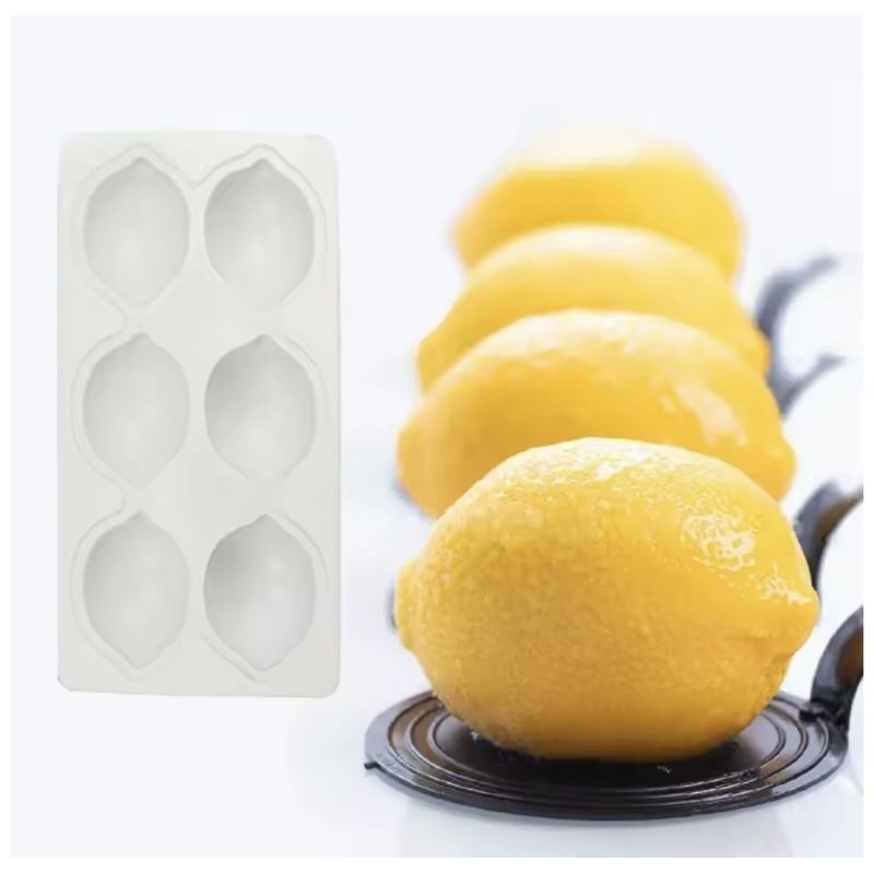 1 Forma de silicone de limão 3D alta Gastronomia em 2 partes