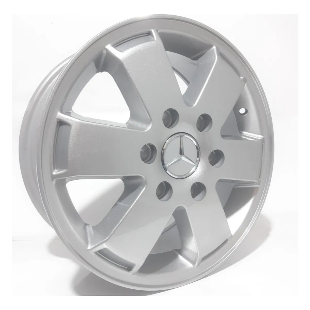 Kit 4 Rodas Aro 16x6,5 6x130 Van Mercedes Sprinter  Prata Novas Marca Ramlow