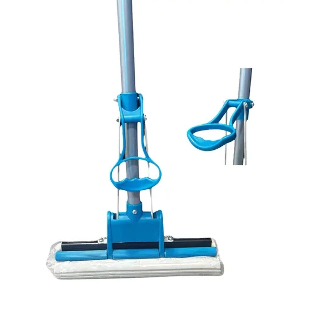 Rodo de Limpeza Mop Fácil Celeste Auto Torção Refil Em Espuma Mop Limpeza Rodo Magico