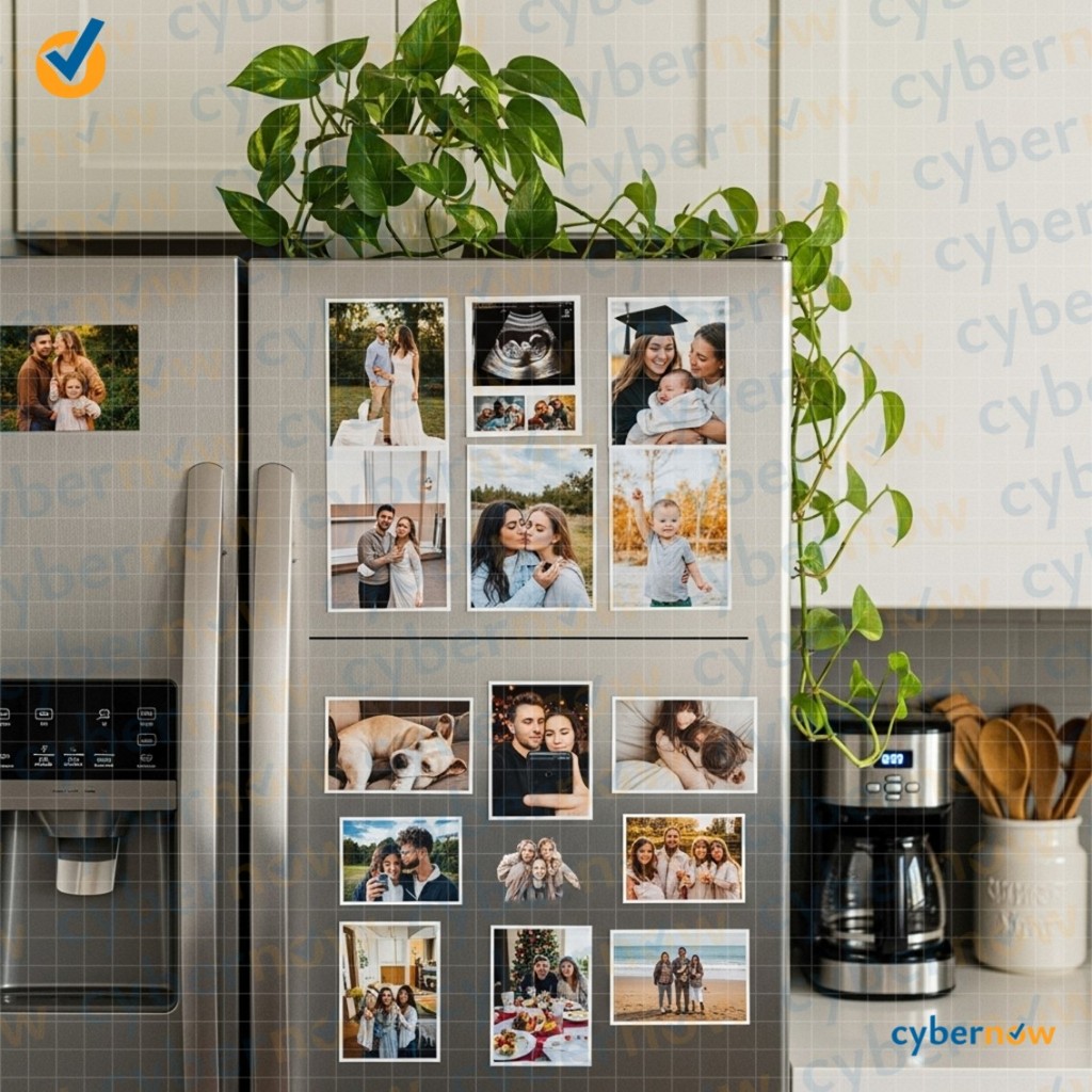 Kit Foto Magnética Personalizada Retangular 7x5 cm - 4 a 36 fotos - Com Borda e Sem Borda - Com Imã