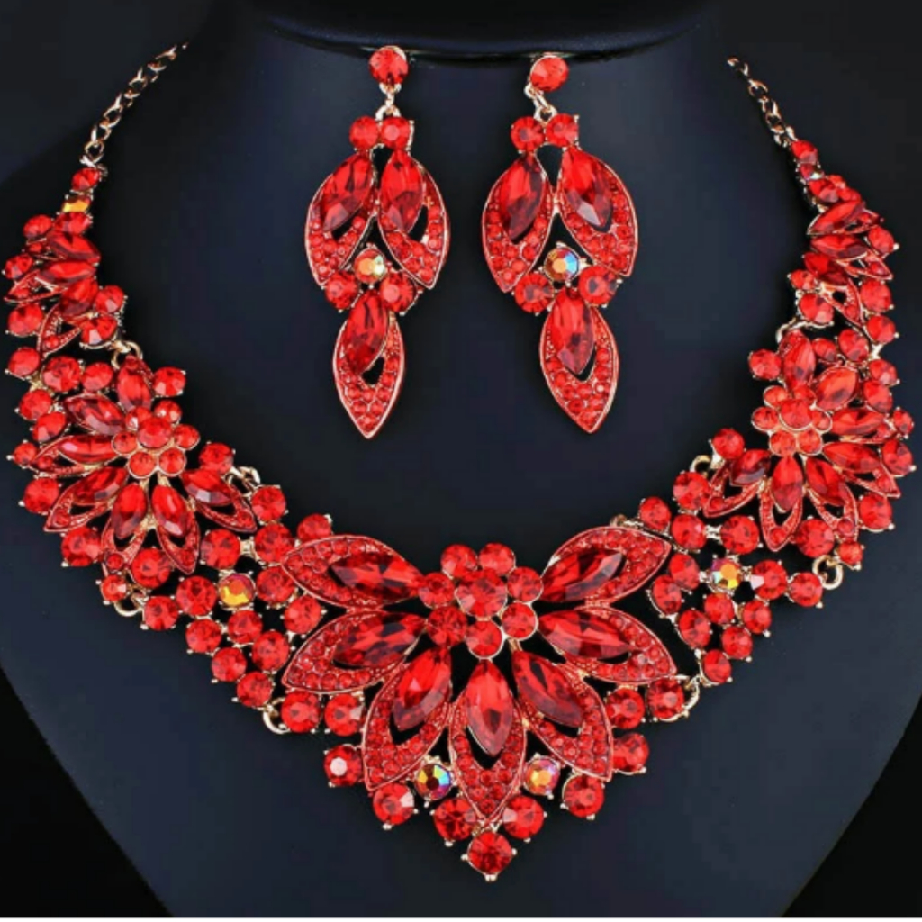 Colar E Brinco Conjunto Casamento Noiva Joia Brilhante Luxo