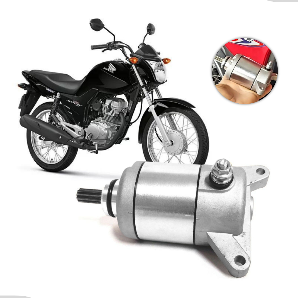 Motor Partida Arranque Cg Titan Fan 150 Bros 150 2004 a 2015 125 2009 a 2015 Substituição original em Oferta na Shopee