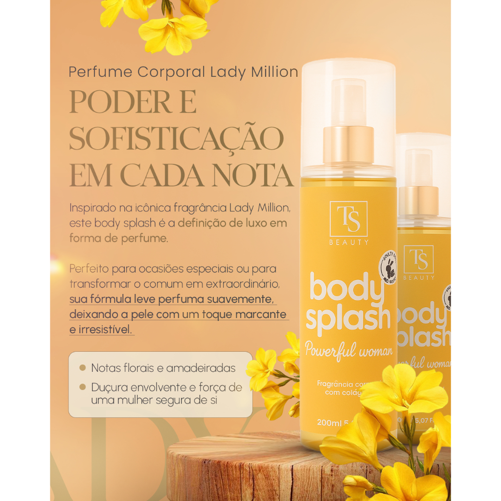 Body Splash Inspiração Lady Glow 200 ml | TS BEAUTY COSMÉTICOS
